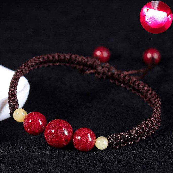 Buddha Stones Cinnabar Blessing Rotes Schnurarmband für Kinder