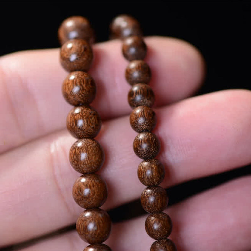 Buddha Stones 108 Mala Perlen Rosenholz Jade Calm Armband