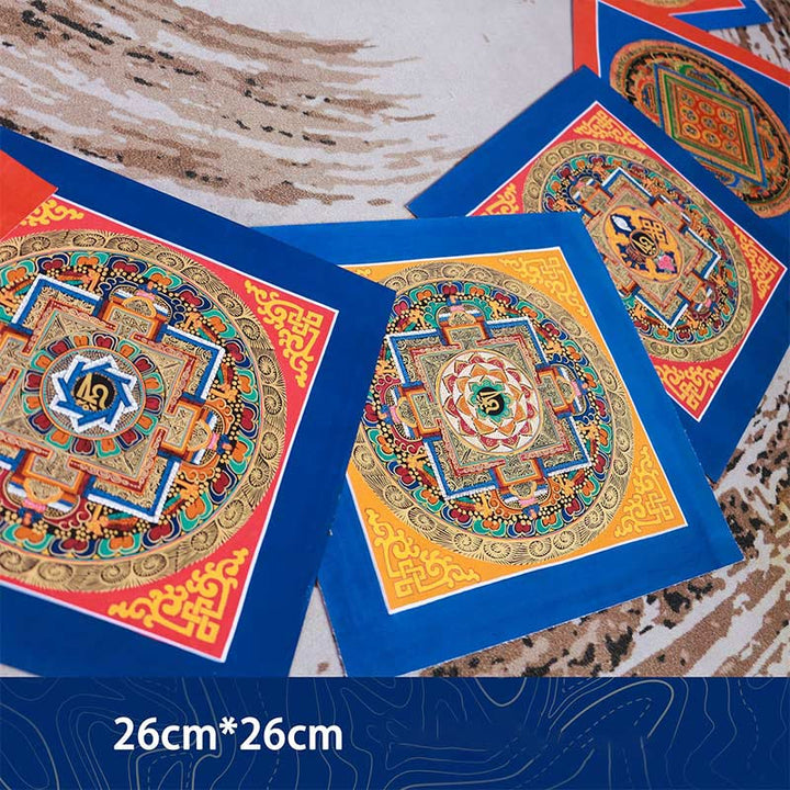 Tibetisches handgefertigtes Thangka-Gemälde, Segens-Thangka-Blindbox, zufälliges Farbmuster