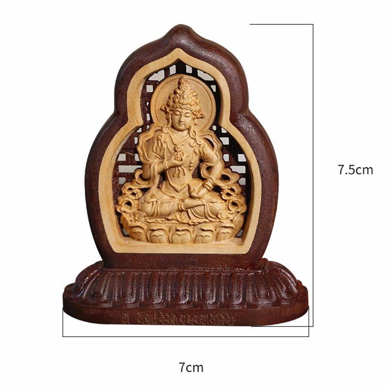 Vajrasattva Buddha Holz graviert Mitgefühl Statue Figur Dekoration