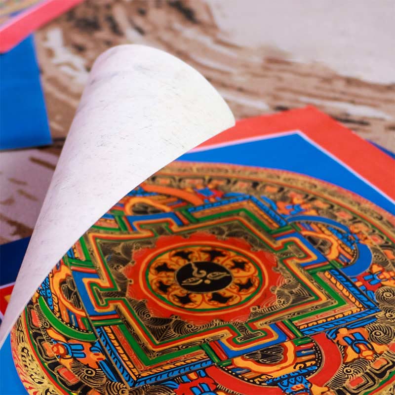 Tibetisches handgefertigtes Thangka-Gemälde, Segens-Thangka-Blindbox, zufälliges Farbmuster