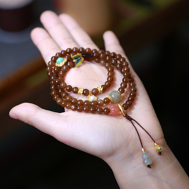 Jade Schmetterling Kürbis Wohlstand Glück Armband Halskette