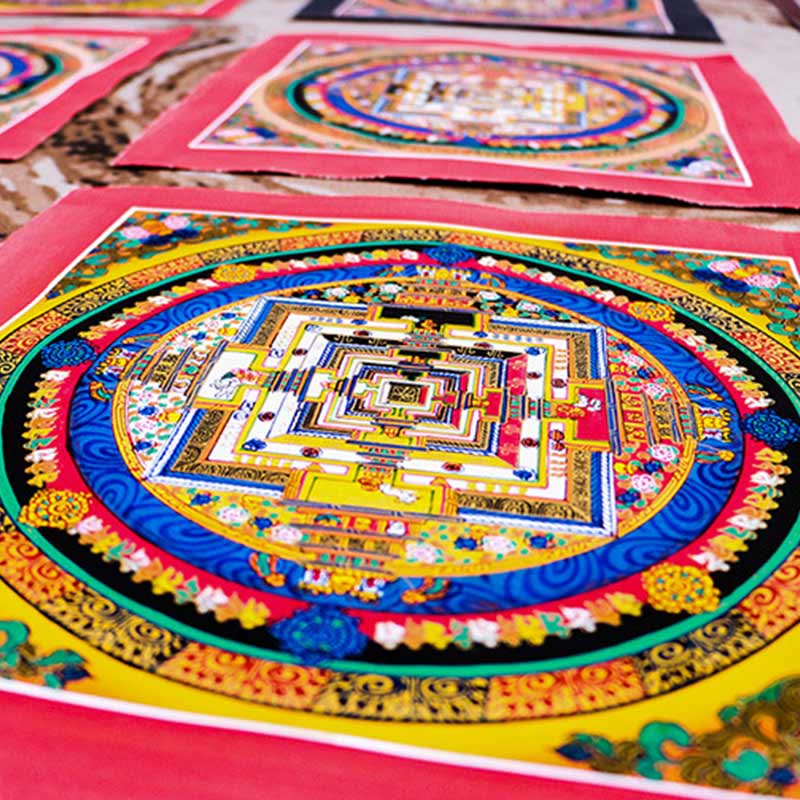 Tibetische handgefertigte Thangka-Mandala-Malerei, Blindbox, zufälliges Farbmuster