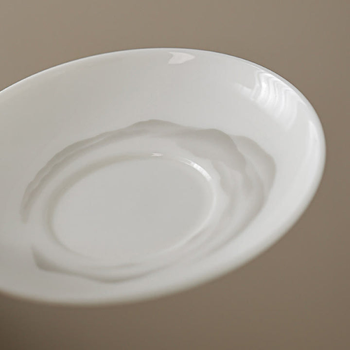 Buddha Stones, Vintage-Tuschemalerei, Berg , Weiß Porzellan, Keramik, Gaiwan, Sancai, Teetasse, Kung-Fu-Teetasse und Untertasse mit Deckel, Teeutensilien-Teekanne