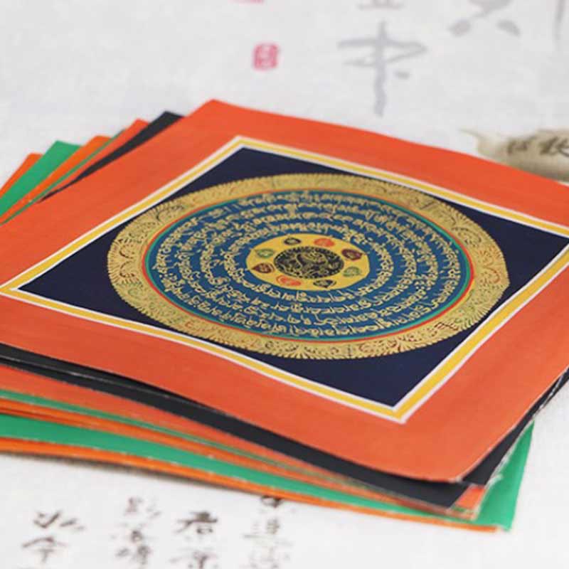 Tibetische handgemachte Thangka-Malerei, spiritueller Segen, Blindbox, zufälliges Farbmuster