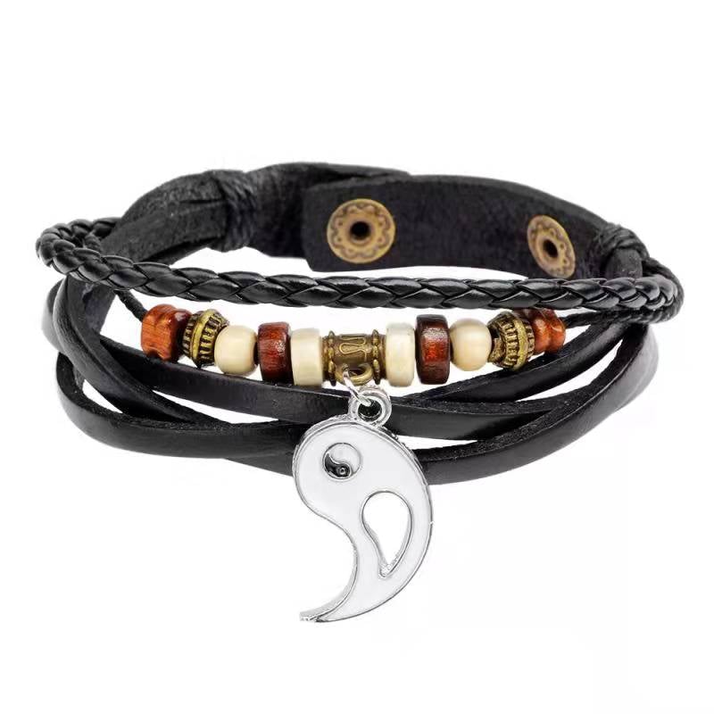 Paar-Balance-Armband mit Yin-Yang-Anhänger