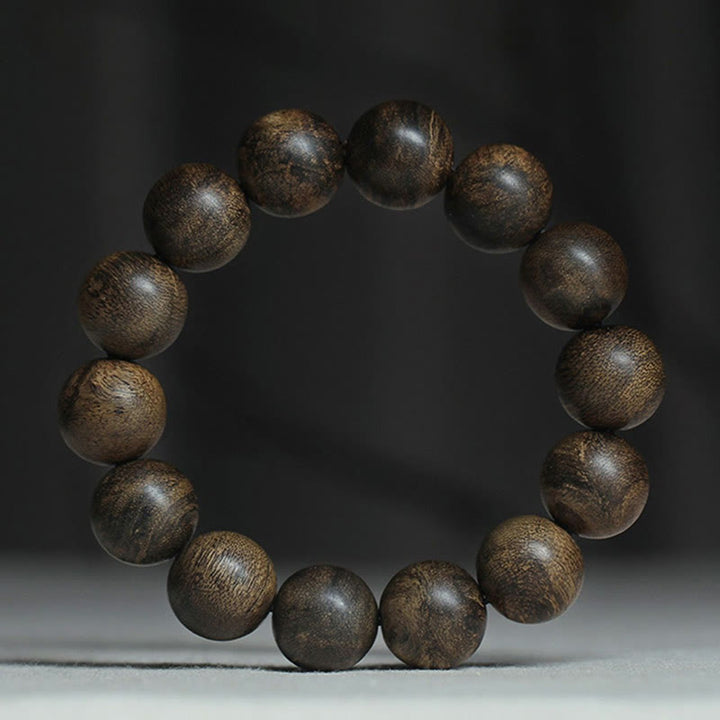 Buddha Stones Nine Points Sinking Water Vietnam Hoi An Agarwood Peace Strength Armband