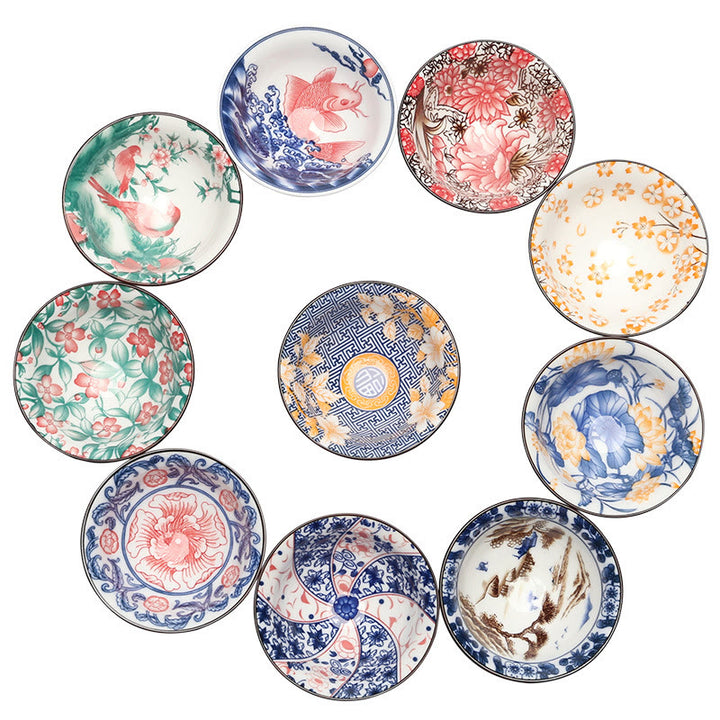 Buddha Stones Blumen Fu Charakter Berge Lotus Kirschblüten Keramik Teetasse Kung Fu Teetasse