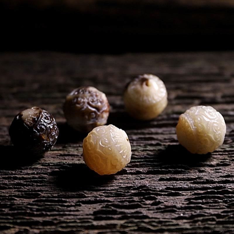 Buddha Stones Tibetisches Yak-Knochen-Dzi-Perlen-Armband, Türkis, hält böse Geister fern