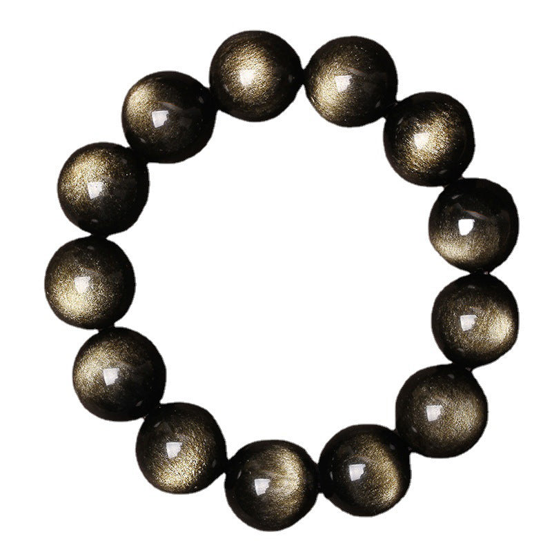 Buddha Stones Tibetisches Obsidian-Reinigungsarmband