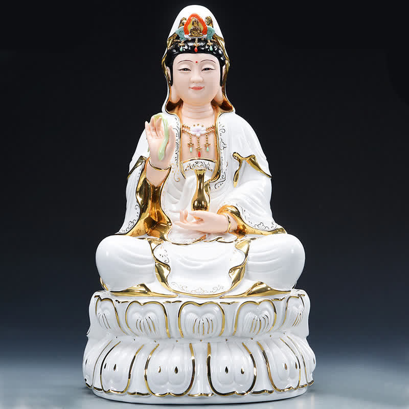 Chenrezig Bodhisattva Avalokitesvara Success Keramikstatue Heimdekoration