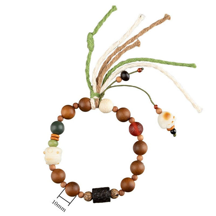 Buddha Stones, Blitzschlag, Holz, Bodhi-Samen, Katzenpfote, Kralle, Glücksverheißung, Schutz, Quastenarmband