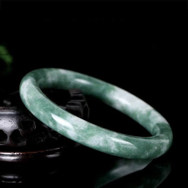 Armreif mit Buddha Stonesn, natürlichem Jade, Glück, Fülle