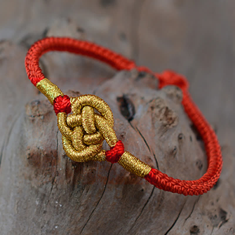 Handgefertigtes schlichtes Design chinesisches Knoten-Glücks-Stärke-Geflecht-Schnur-Armband