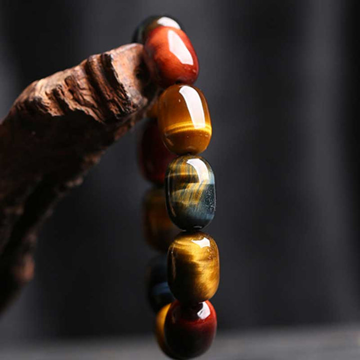 Buddha Stones Natürliches Tigerauge-Heilschutzarmband