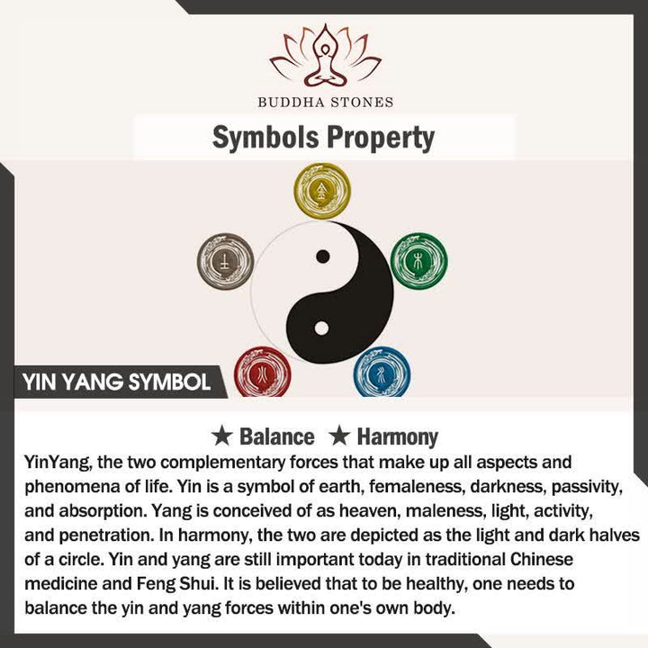 Buddha Stones, Taoismus, fünf heilige Berge, Yin-Yang-Symbol, Liuli-Kristall, Gleichgewicht, Halskette, Anhänger, Schlüsselanhänger