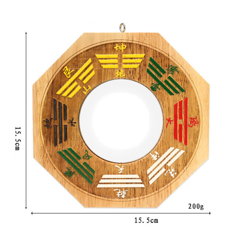 Feng Shui Bagua Karte Pfirsichholz Balance Energiekartenspiegel