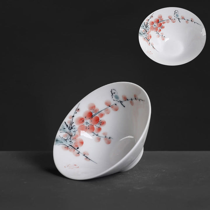 Buddha Stones Vintage Pflaume Orchidee Bambus Chrysantheme Lotus Koi Fisch Keramik Teetasse Kung Fu Teetassen