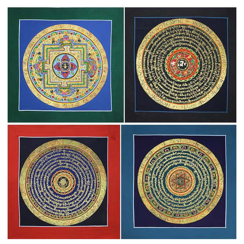 Tibetische handgemachte Thangka-Malerei, spiritueller Segen, Blindbox, zufälliges Farbmuster