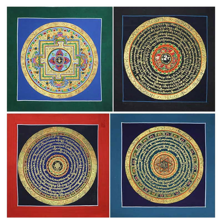 Tibetische handgemachte Thangka-Malerei, spiritueller Segen, Blindbox, zufälliges Farbmuster