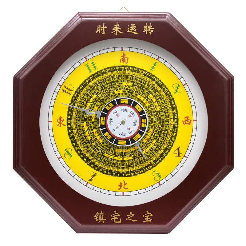 Feng Shui Bagua Karte Balance Energiekarte Wanduhr