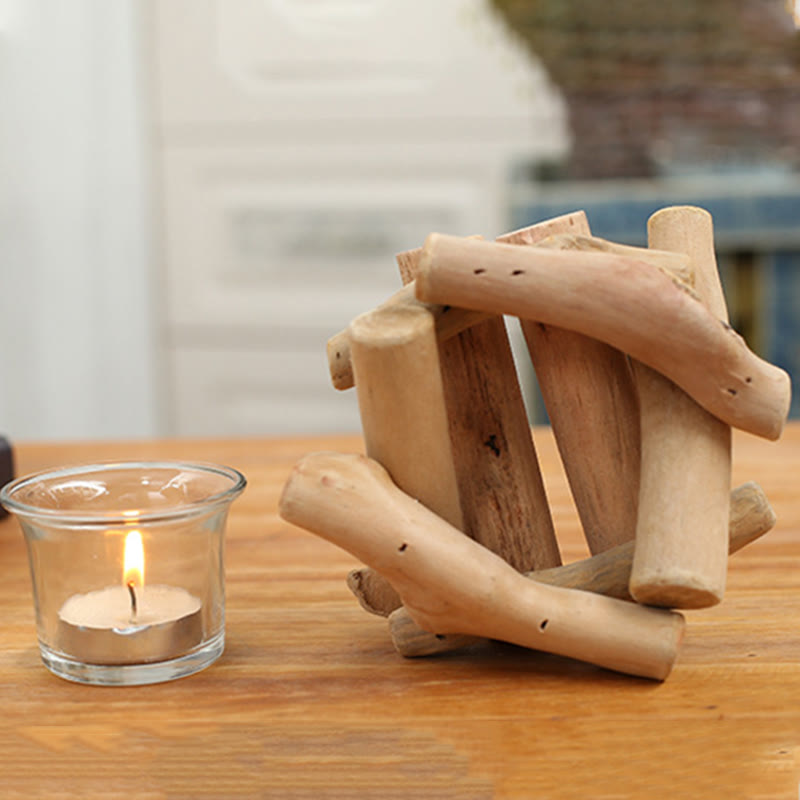 Buddha Stones Holz Kerzenständer Home Kerzenhalter Dekoration