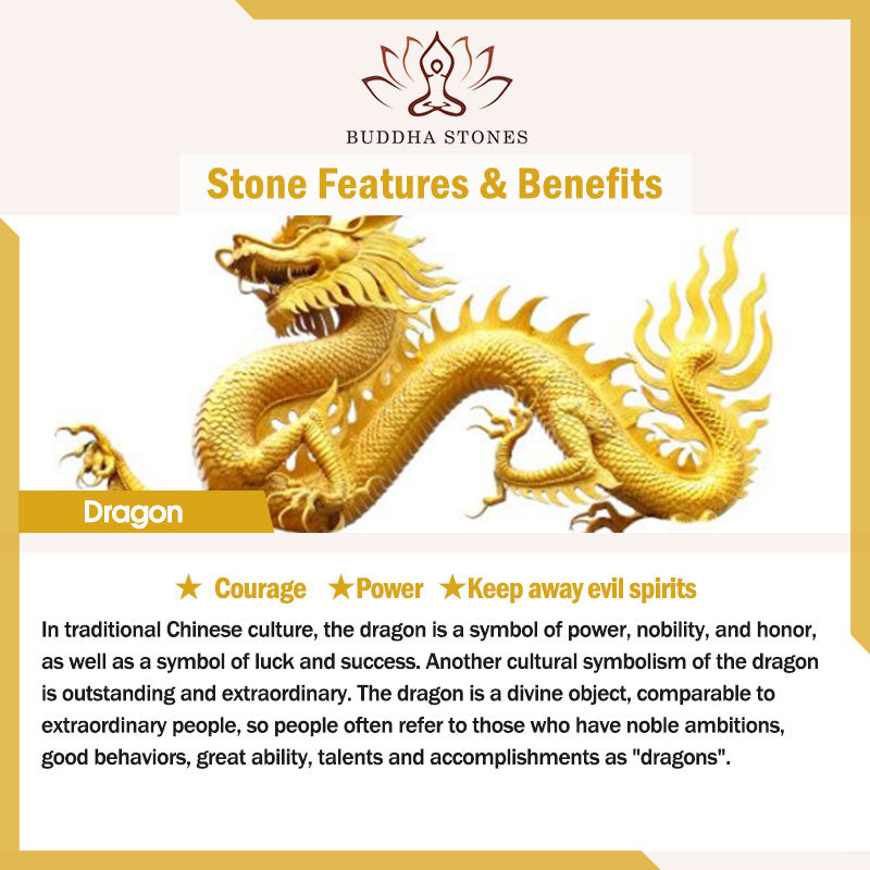 Buddha Stones Double Dragon Vermögensschutzarmband