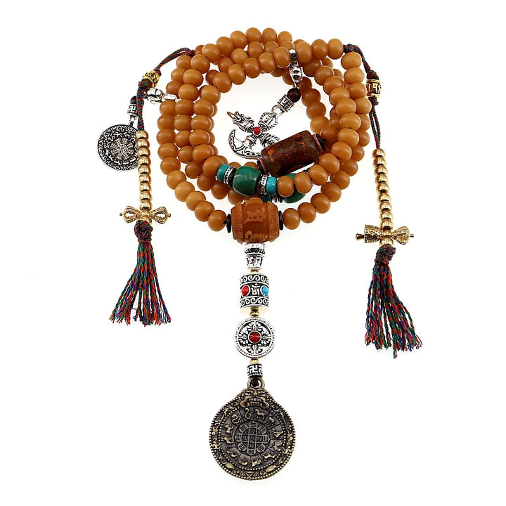 Tibet 108 Mala Perlen Bodhi Seed Bagua Vajra Reichtum Armband