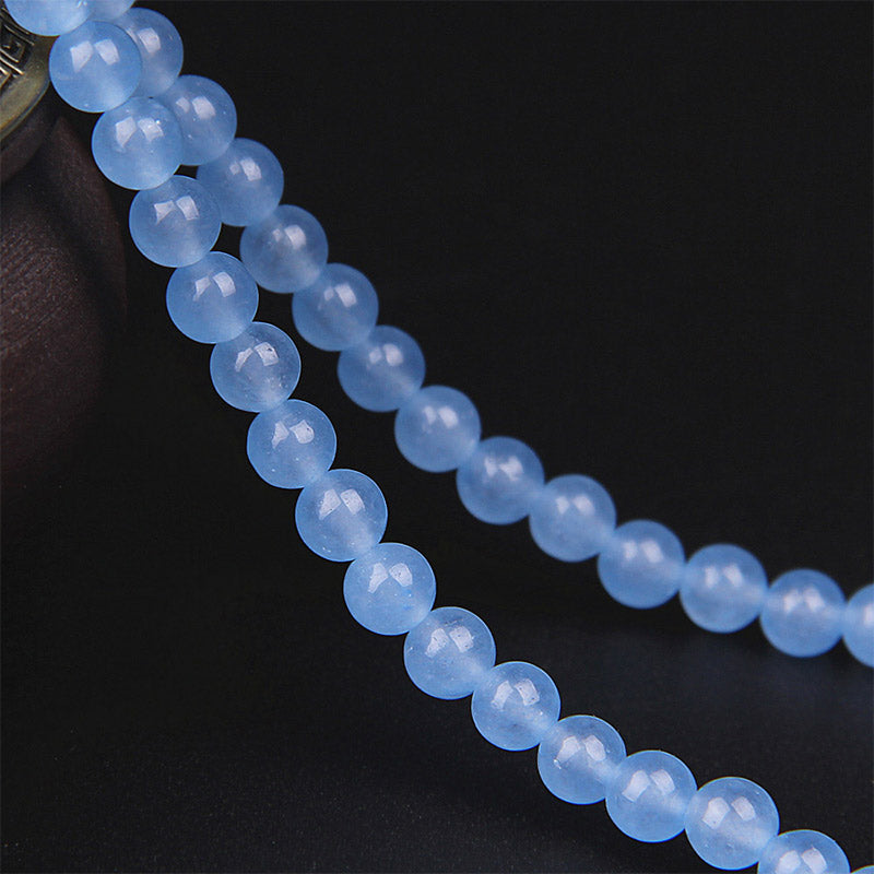 108 Perlen Blaues Kristall-Heilarmband Mala