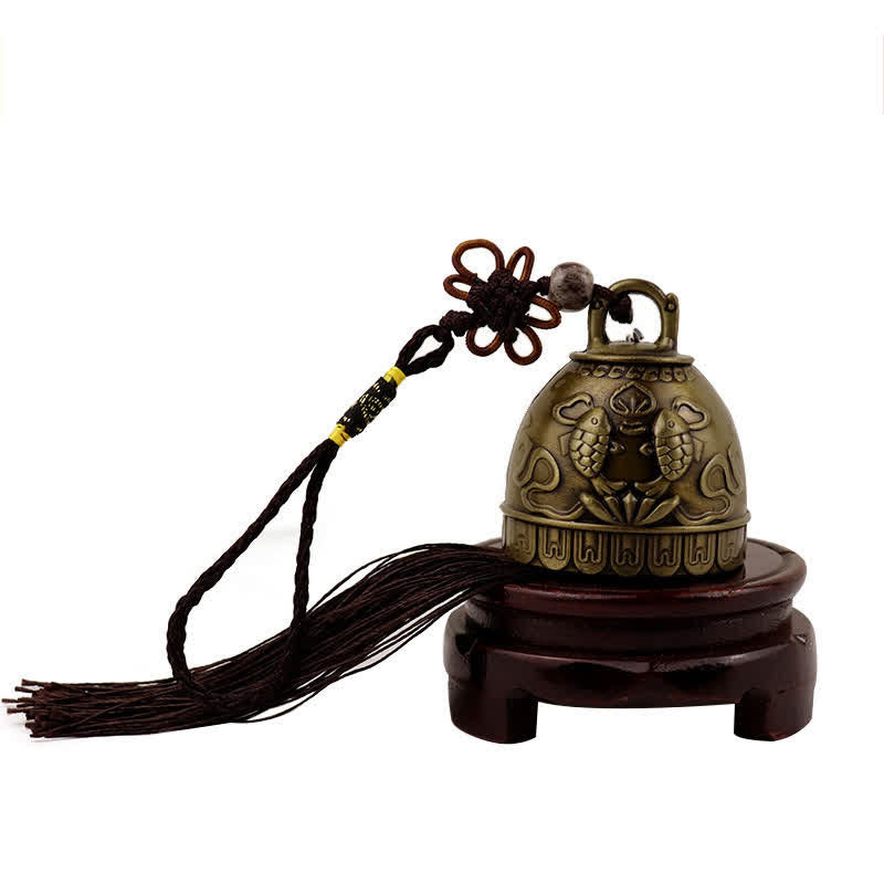 Feng Shui Buddha Koi Fisch Phönix Windspiel Glocke Glück Wandbehang Dekoration