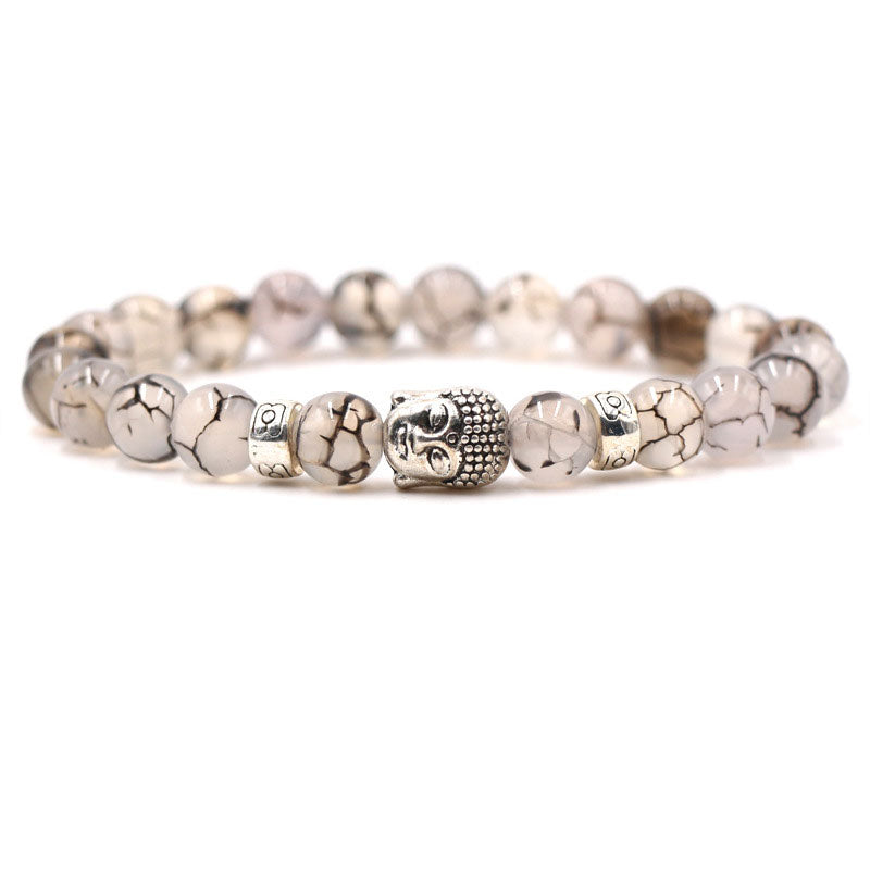 Buddha Stones Lila Achat Schutzarmband