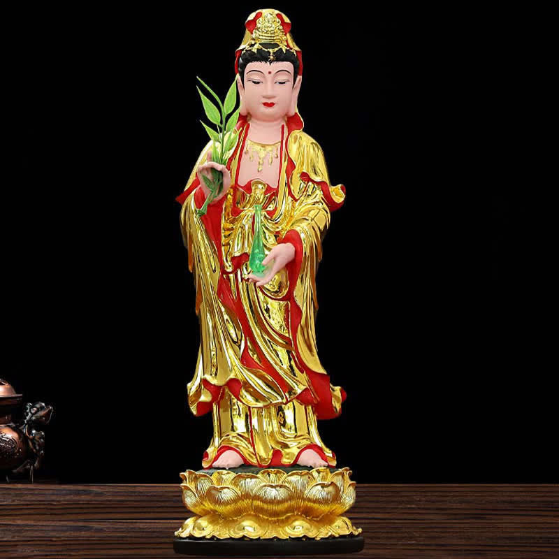 Chenrezig Bodhisattva Avalokitesvara Figur Harmonie Harz Statue Heimdekoration