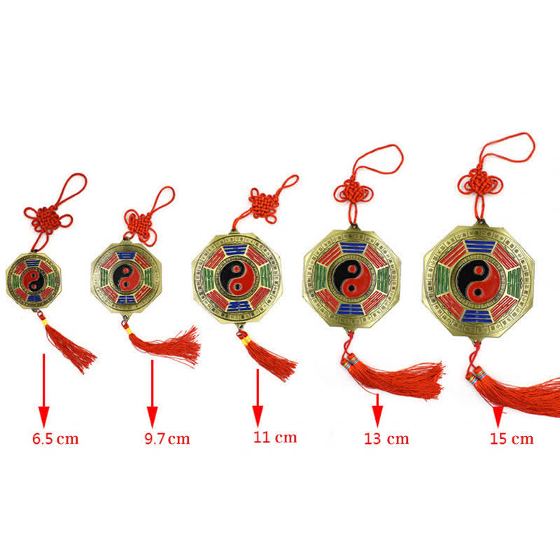 Feng Shui Bagua-Karte Fünf-Kaiser-Münzen Chinesische Knotenharmonie-Energiekarte