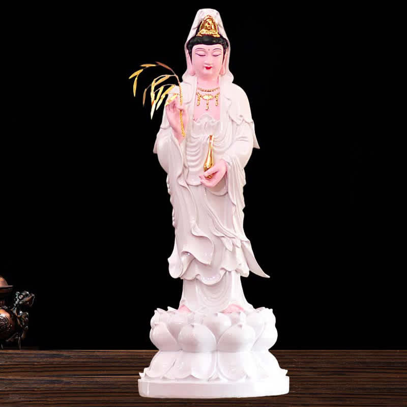 Chenrezig Bodhisattva Avalokitesvara Figur Harmonie Harz Statue Heimdekoration