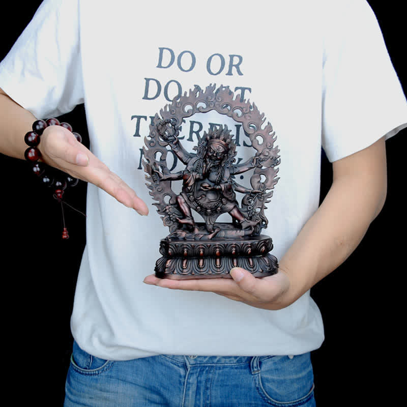 Tibet Mahakala Bodhisattva Figur Mitgefühl Kupfer Statue Dekoration