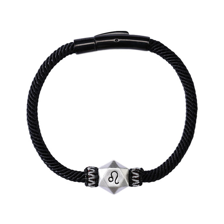 Buddha Stones 999 Sterling Silber 12 Sternbilder des Tierkreises Schutz Handgefertigtes Schnurarmband