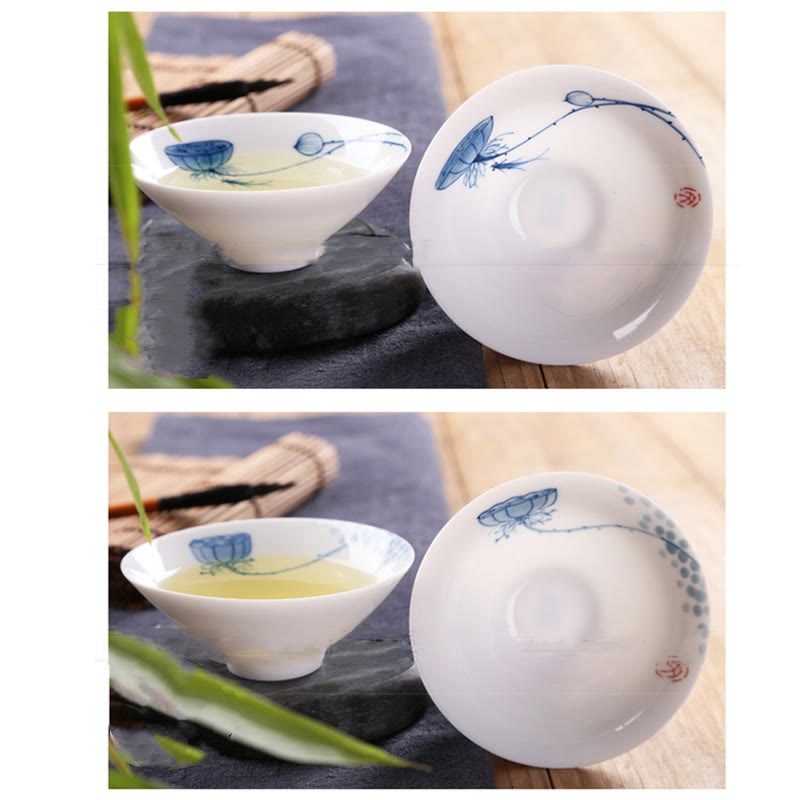 Buddha Stones Vintage Pflaume Orchidee Bambus Chrysantheme Lotus Koi Fisch Keramik Teetasse Kung Fu Teetassen