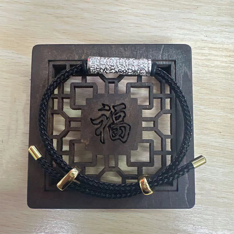 Buddha Stones Tibet Handgefertigtes Tai Sui Seil Schutz Stärke geflochtenes Armband