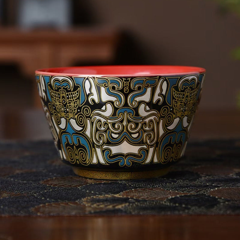 Buddha Stones Lucky Mythological Creature Taotie Keramik Teetasse Kung Fu Teetasse