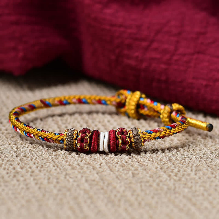 Buddha Stones Handgefertigtes Dunhuang Color Luck Braid String Armband