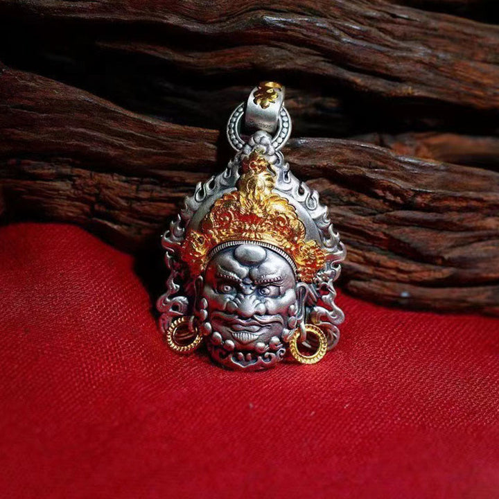 Buddha Stones, gelber Gott des Reichtums, Amulett, Kupfer, Glücks-Halsketten-Anhänger