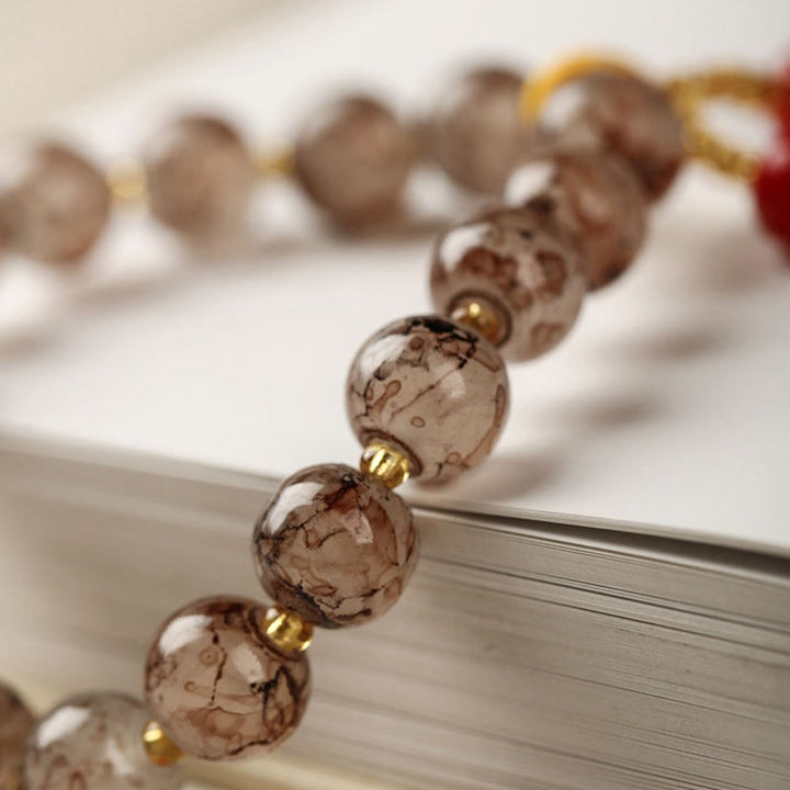 Buddha Stones Liuli Glasperlen-Segen-Harmonie-Armband