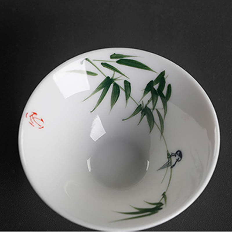 Buddha Stones Vintage Pflaume Orchidee Bambus Chrysantheme Lotus Koi Fisch Keramik Teetasse Kung Fu Teetassen