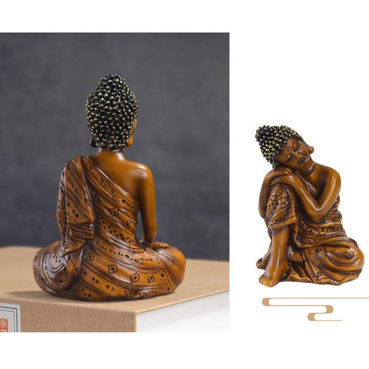 Buddha Stones, tibetische Meditation, betender Buddha, Gelassenheit, Kunstharz, Heimdekoration