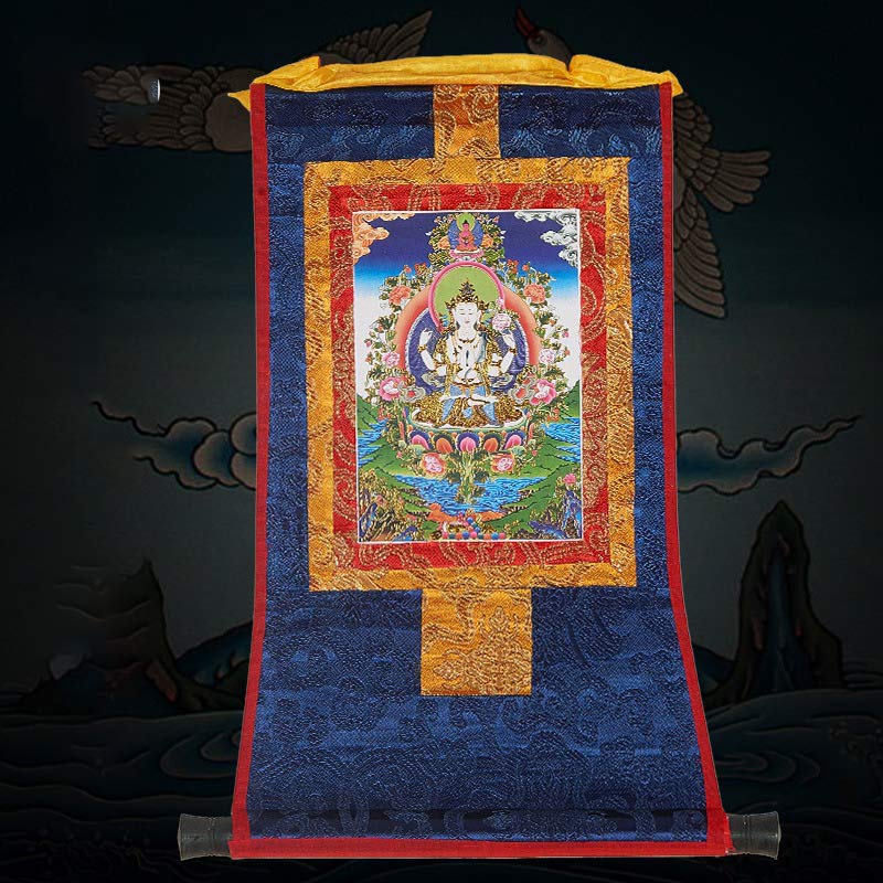 Tibetisch gerahmte Thangka-Segen-Schutzdekoration