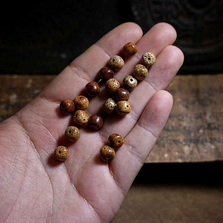 Buddha Stones Tibetisches Bodhi-Samen-Bernstein-Dzi-Perlen-Achat-Zakiram-Göttin des Reichtums-Perlen-Dreifach-Wickelarmband