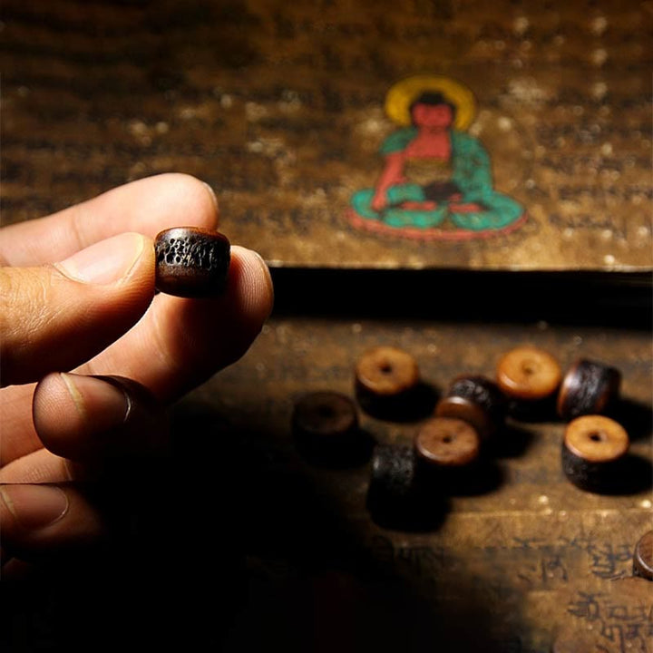 Buddha Stones Tibetisches Yak-Knochen-Dzi-Perlen-Armband, Türkis, hält böse Geister fern