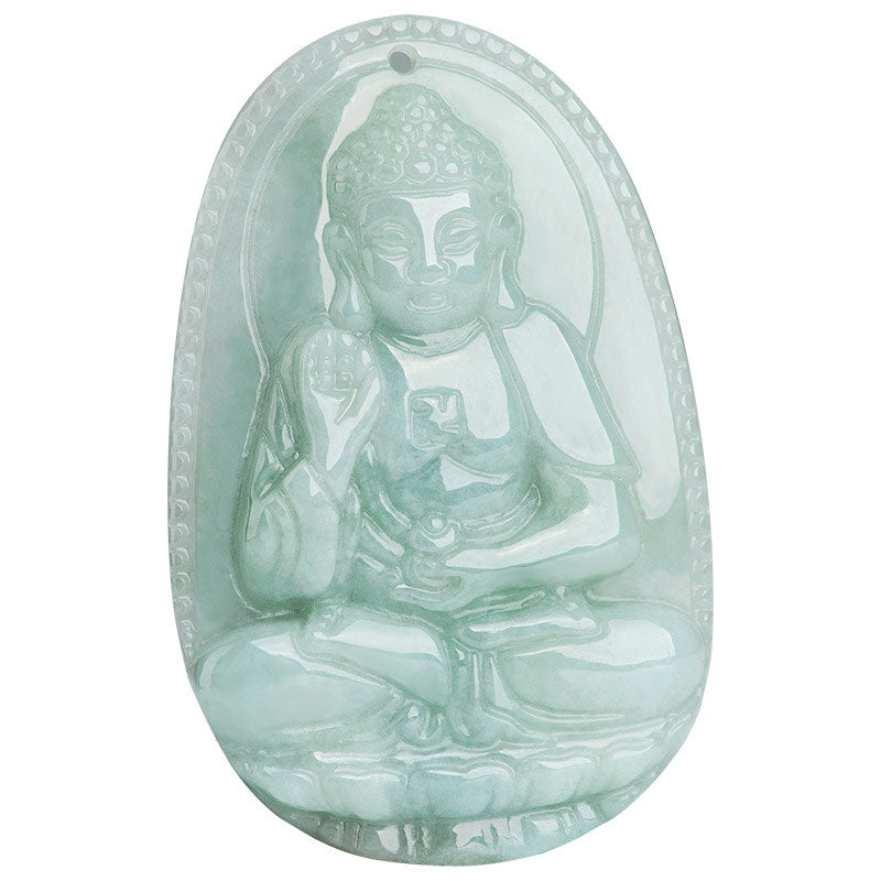 Buddha Stones Chinesisches Sternzeichen Natal Buddha Jade Reichtum Wohlstand Halskette Anhänger