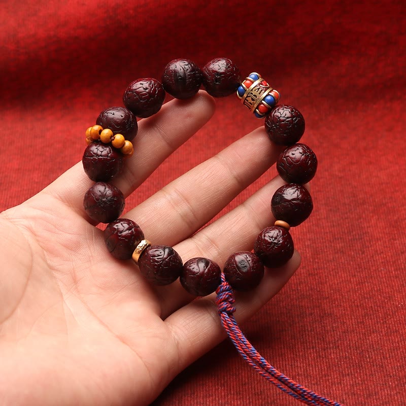 Armband mit Buddha Stonesn, Bodhi-Samenperlen, Frieden, Ruhe und Quaste