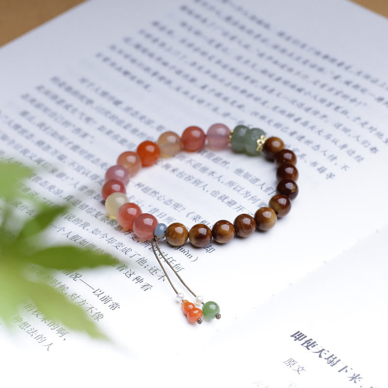 Buddha Stones Kuka-Samen-Yanyuan-Achat-Hetian-Jade-Armband zum Schutz des Reichtums